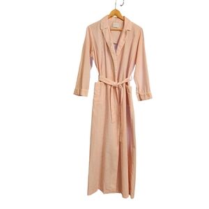 ARIEL WOMEN'S ROBE PINK AND WHITE SIZE LARGE